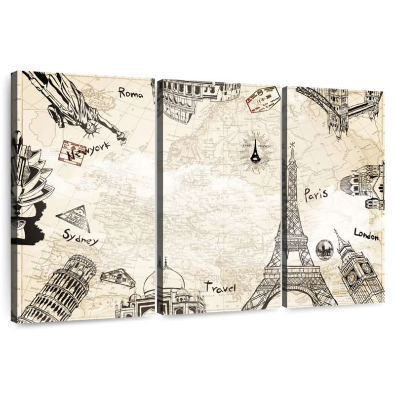 Senne Travel World Adventure, 24" H x 38" W