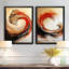 Golden and Red Coastal Waves I - ensemble de 2 décorations murales nautiques-1938704915-1938704911
