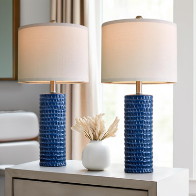 Ensemble de 2 lampes de table en céramique 24,75 "Modern Accent