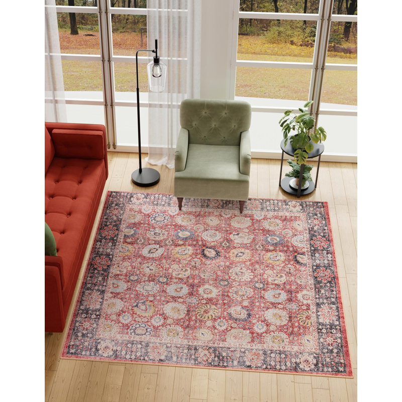 Bungalow Rose Miriam Timeless Rug, Carré 7 pi 10 po x 7 pi 10 po