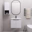 Meuble-lavabo mural 24 po avec lavabo en céramique et armoire latérale 12 po, portes à fermeture en douceur