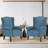 31.5"Wide Wing Back Upholstered Armchair With Nailhead Trim