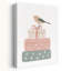 Festive Bird Presents Minimalist Modern Whimsical Bird Winter Landscape Wall Art Print by Mathieu - Wrapped Canvas Print-908244194