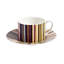 Missoni Tea Cup & Saucer STRIPES Set of 2 in Luxury Box Jenkins diam. 3.3in, H 2.3in, cap. 7.5 oz, Saucer diam. 6in-1588322067