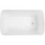 Baignoire de trempage autoportante en acrylique de 49 po, bain de trempage japonais de forme carrée, trop-plein chromé et drain rapide, blanc brillant-120935499
