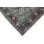 Tapis oriental bleu en laine noué à la main 6 pi 5 po x 9 pi 4 po Madon
