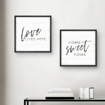 Home Inspiration I & II by Wild Apple Portfolio - 2 Piece Picture Frame Textual Art Print Set on Canvas -  Gracie Oaks, 195F867555AE46BC8116B3ECABD0B601