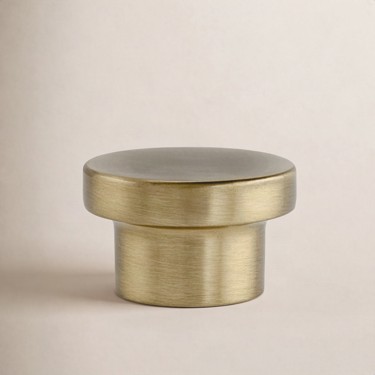 Ethan Round Cabinet Knob, Satin Brass, 1 1/4"