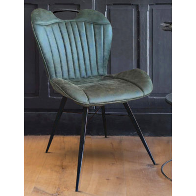 Aayisha Fabric Upholstered Metal Side Chair