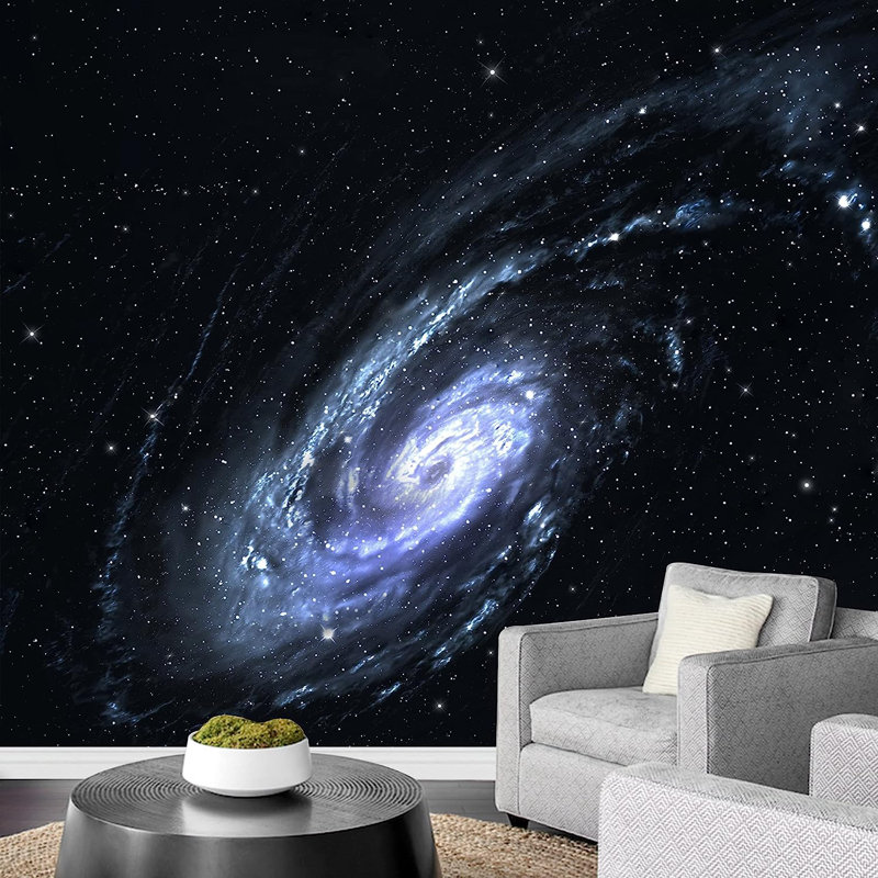 Planet In Outer Space Galaxy Peel & Stick Border, 100" L x 144" W