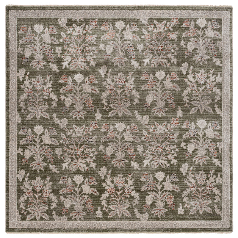 Grove 630 Performance Floral Rug, Square 6'7"
