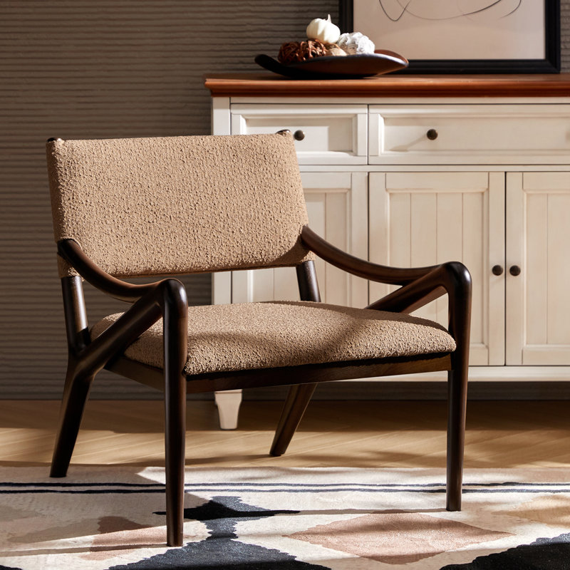 Chaise avec accoudoirs Trais Crombie Boucle