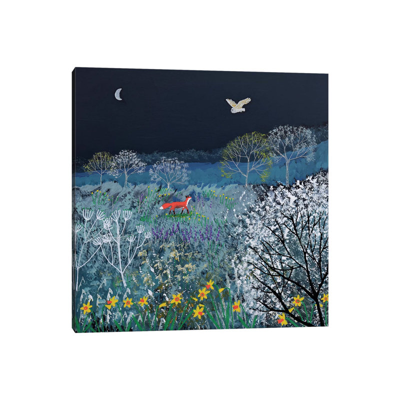 Spring Night by Jo Grundy - Wrapped Canvas Painting, 30.48 cm H x 30.48 cm W
