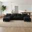 U-Shape Sailboat Sofa with 2 Storage Central Consoles & Cup Holders-830543879