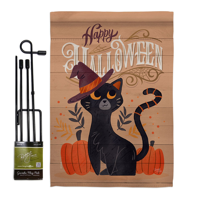 Bannière de jardin Witchy Cat