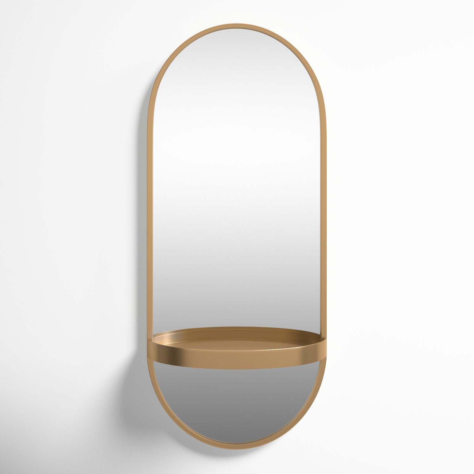 Lumi Accent Mirror, 38" H x 16" W, Beige