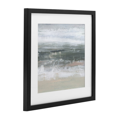 Subdued Pastel Tides Framed Print Under Glass, design by Ethan Harper