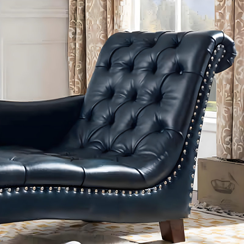 Chaise longue élégante de qualité loisir, Brun foncé/or, Accoudoir à droite (vu de face), Atrovirens