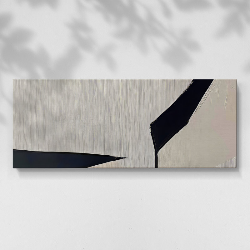 Toile tendue avec châssis abstrait, série # 7 XXXVII, H 12 po x l 30 po
