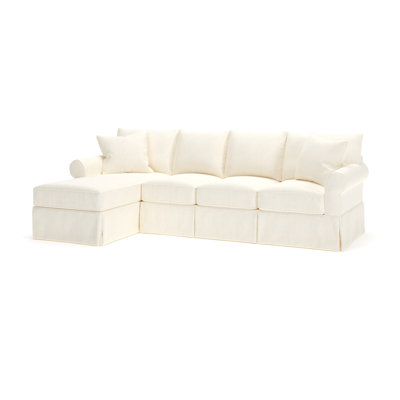 Amari Slipcovered Sectional with Sleeper Sofa