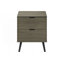 Petite table de chevet avec 2 tiroirs de rangement-156030697