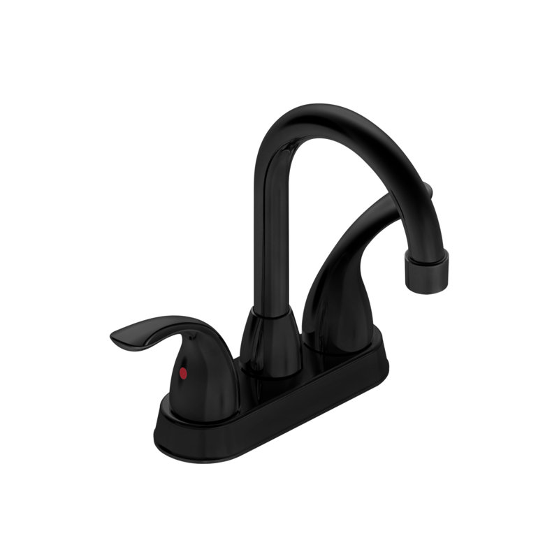 Robinet de lavabo de salle de bain 12 poignées 12,06 "certifié CUPC, Noir mat