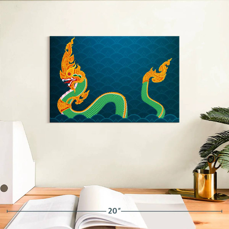 Thai King Naga Dragon, 8" H x 12" W
