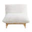 Canapé d'appoint sans accoudoirs, canapé simple décontracté, tissu velours côtelé, pour le salon et la chambre à coucher, avec dossier, siège simple, blanc cassé