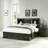 Dark gray storage Queen bed
