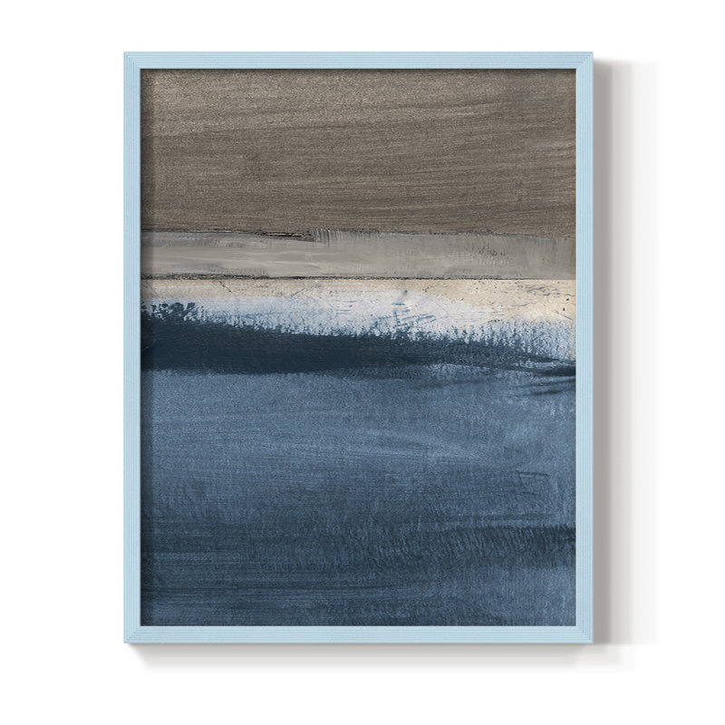 «Midnight Sky II», reproduction encadrée - bois massif, Bleu, H 10 po x l 8 po