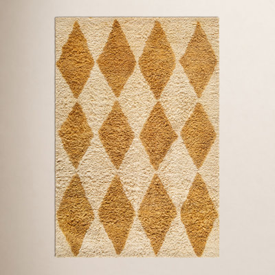Anemone Hand-Tufted Diamond Shag Rug
