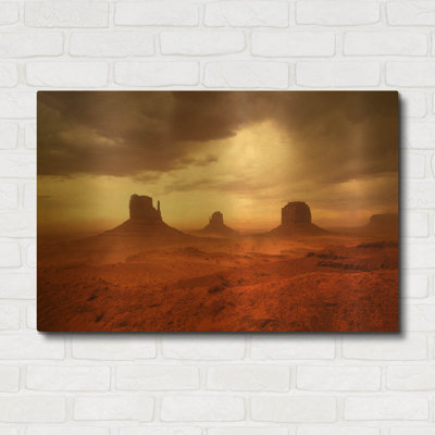 'Monsoon Sandstorm' By John Gavrilis Gold Metal Wall Art, 36" x 24"