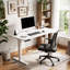 Bureau électrique Inbox Zero Ozia 55 po x 24 po avec contrôleur mémoire, blanc DESK-AGH-4E2B-28-203998147