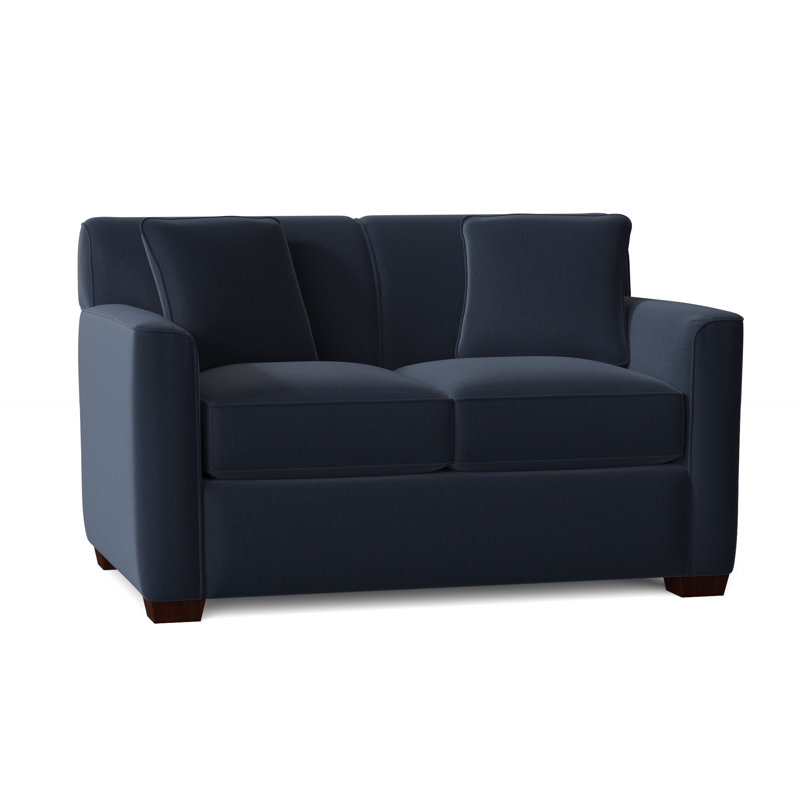 Keaton 60'' Upholstered Loveseat, Peyton Navy Performance Twill, Yes