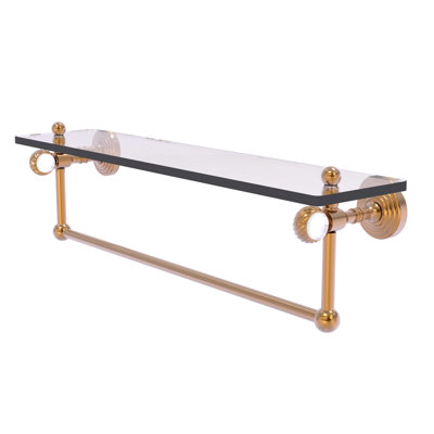 Jarrell Glass Bracket Shelf with Towel Bar