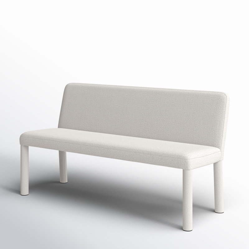 PLACE DINING BANQUETTE LIGHT GREY, Light Grey Basketweave