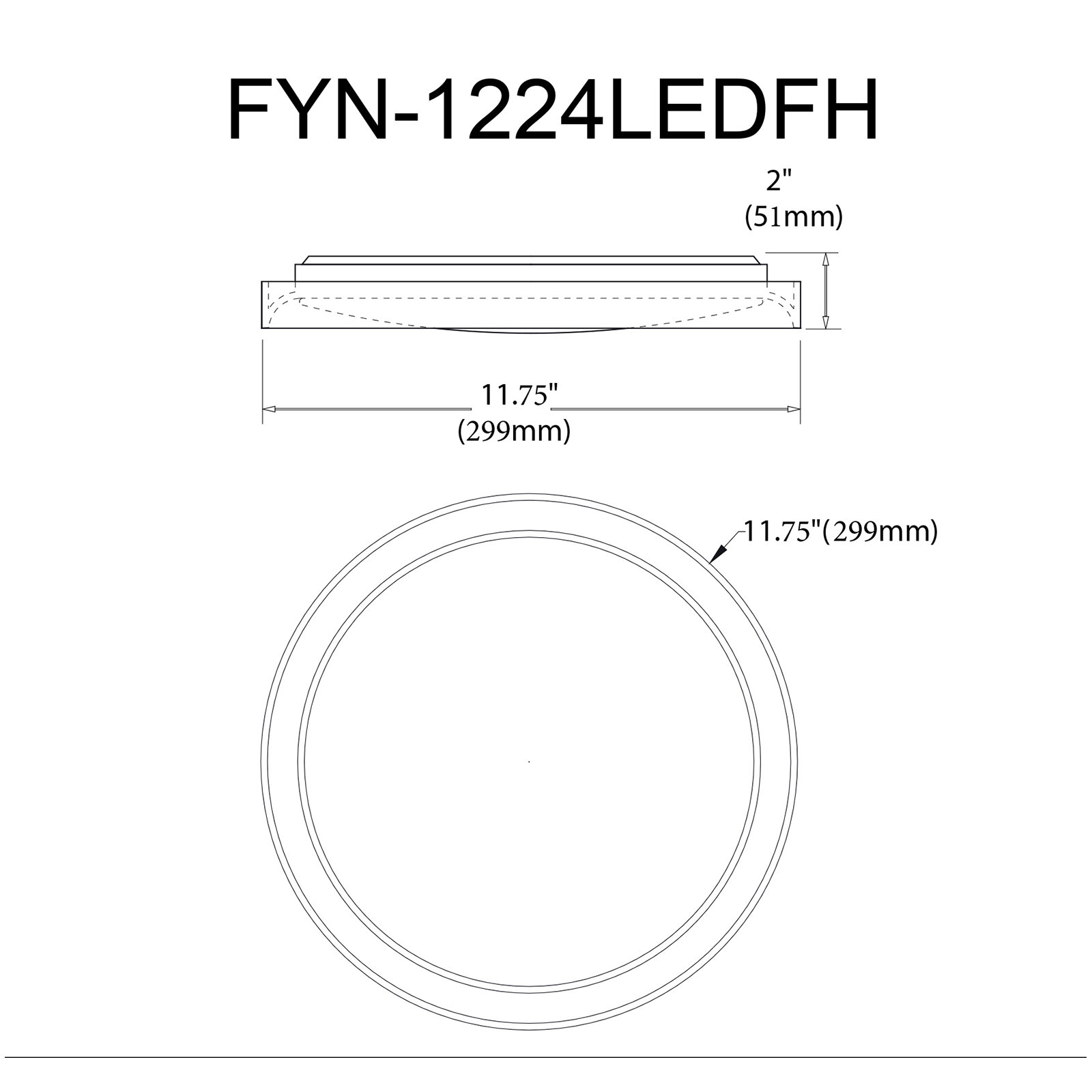 Single Light LED Flush Mount, Matte White