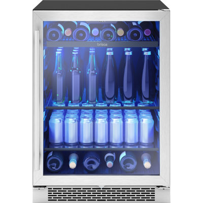 Brisas by Zephyr 24" 8-Bottle and 112-Can Single Zone Beverage Cooler