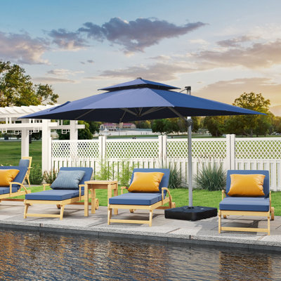 Jiaxian 137.8'' Cantilever Umbrella