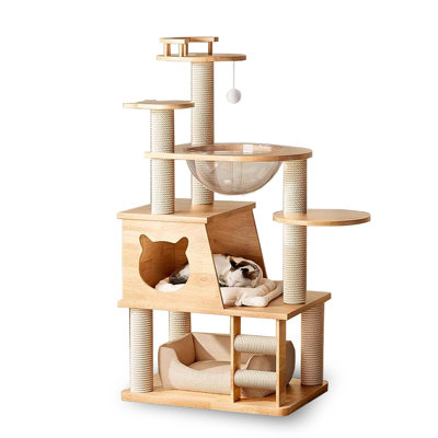 6 Tiers Cat Tree with Condons,Perch,Scratching Posts