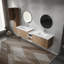 Meuble-lavabo de salle de bain avec lavabo et armoire d'appoint - Rouille - Composants, décor moderne et fonctionnel, construction-1881788262