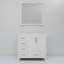 Ensemble de meuble-lavabo simple décalé à droite 36 po x P 22 po et miroir 34 po-90366193