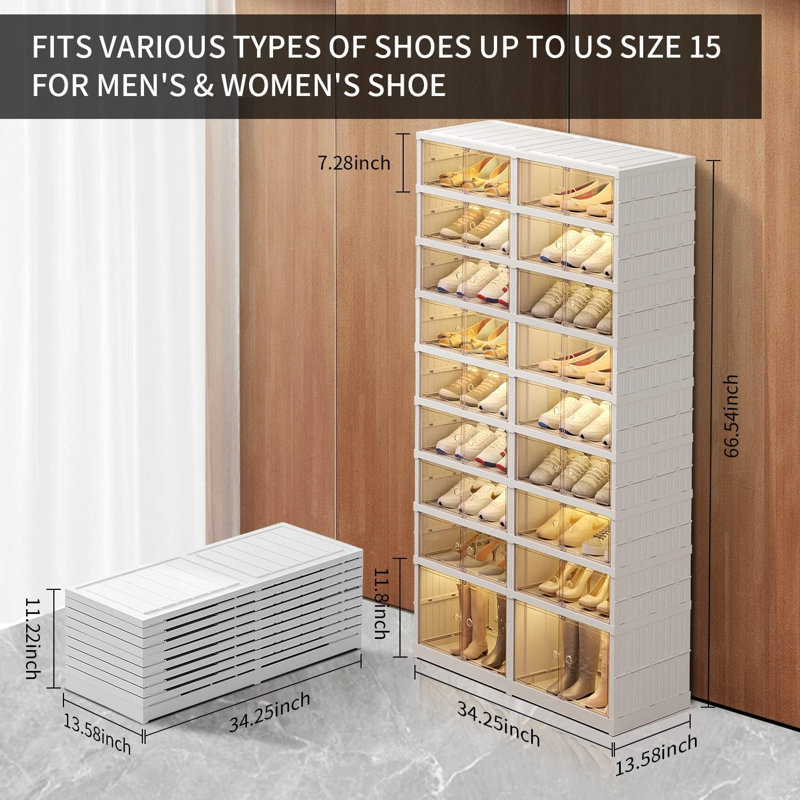 Armoire de rangement pour chaussures 36 paires
