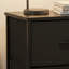 Noir, table de chevet à double tiroir en tissu, table d'appoint multifonctionnelle, convient aux chambres à coucher, aux dortoirs et à divers autres cas de figure. Armoire de rangement simple.