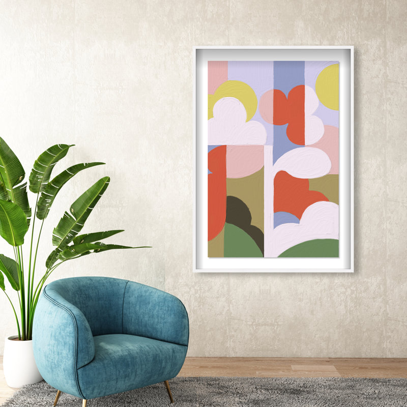 Cloud Pop Framed Graphic Art, 37.5"H x 55.5"W, White Shadowbox