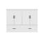 Armoire lit escamotable blanche avec tiroirs de rangement, grand lit pliable pour les petits espaces