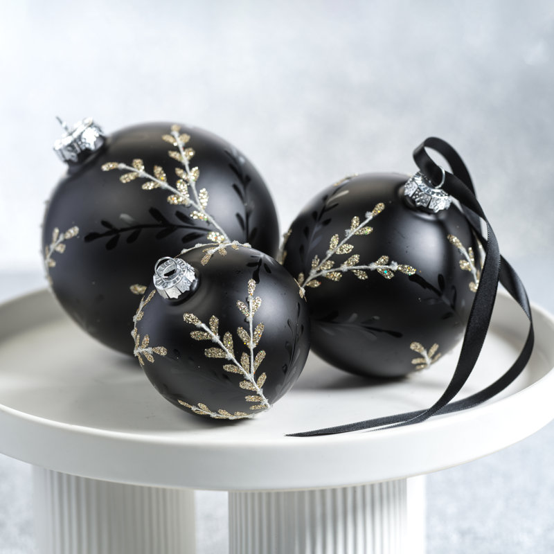 Ensemble de boules en verre Patrin, H 3,25 po x l 3,25 po x P 3,25 po, 6