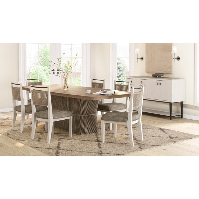Dining Table - Toffe With Rope Base