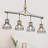 Harvey 4-Light Linear Pendant Chandelier with Metal Shade (Bulb Not Included)