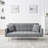 71.7 - Inch Grey Teddy Fleece Sofa Bed With Two Included Throw Pillows-129455783